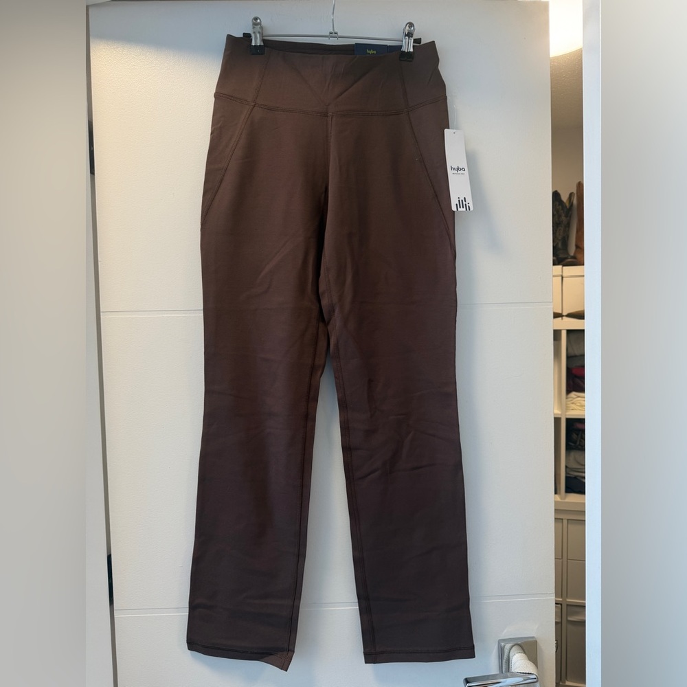 NWT Hyba -  Sculptor High-Rise Straight Leg Pants Brown Size S